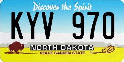 ND license plate KYV970