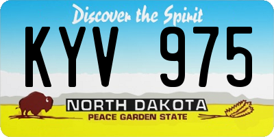 ND license plate KYV975