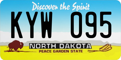 ND license plate KYW095