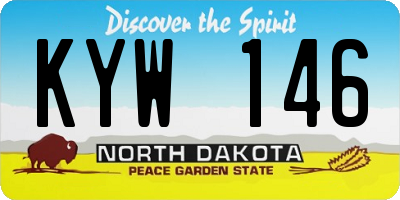 ND license plate KYW146