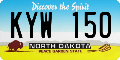 ND license plate KYW150