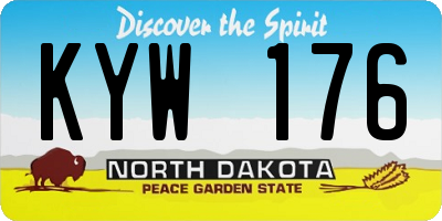 ND license plate KYW176