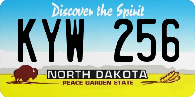 ND license plate KYW256