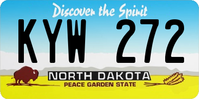ND license plate KYW272