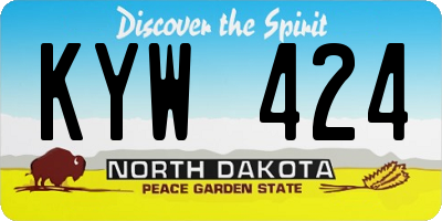 ND license plate KYW424