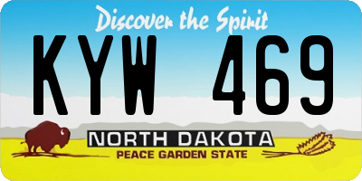 ND license plate KYW469