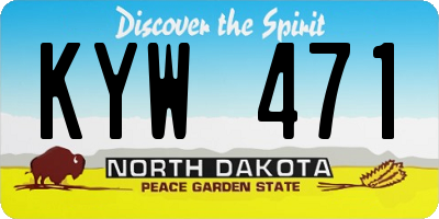 ND license plate KYW471