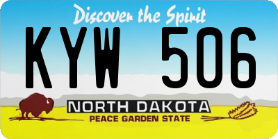 ND license plate KYW506