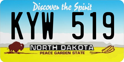 ND license plate KYW519