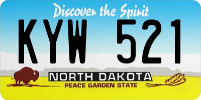 ND license plate KYW521