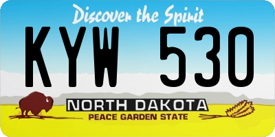 ND license plate KYW530