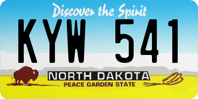 ND license plate KYW541