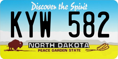 ND license plate KYW582