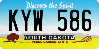 ND license plate KYW586