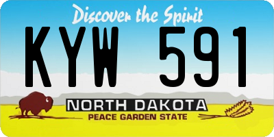 ND license plate KYW591