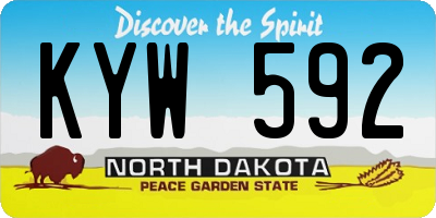 ND license plate KYW592