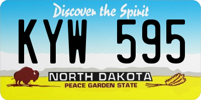 ND license plate KYW595