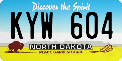 ND license plate KYW604