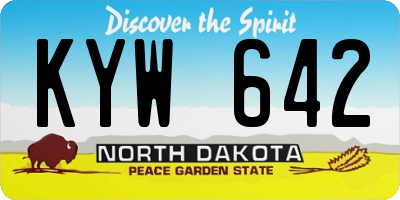 ND license plate KYW642