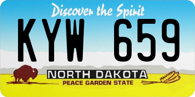 ND license plate KYW659