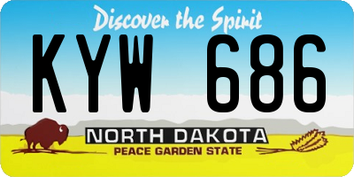 ND license plate KYW686