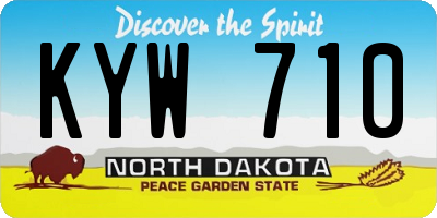 ND license plate KYW710