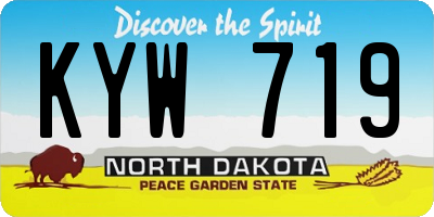 ND license plate KYW719