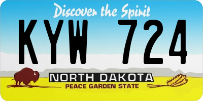 ND license plate KYW724