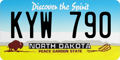 ND license plate KYW790