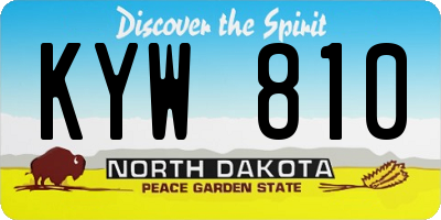 ND license plate KYW810