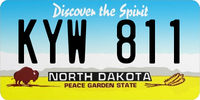 ND license plate KYW811