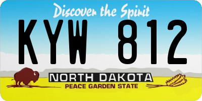 ND license plate KYW812