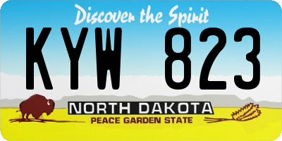 ND license plate KYW823
