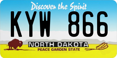 ND license plate KYW866