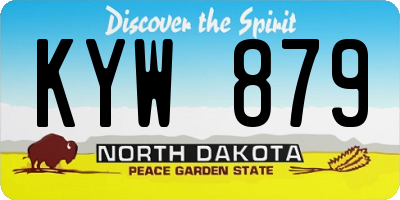 ND license plate KYW879