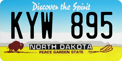 ND license plate KYW895