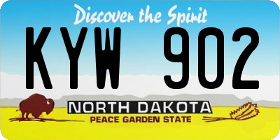 ND license plate KYW902