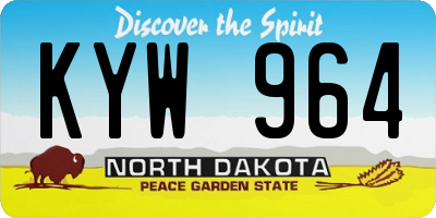 ND license plate KYW964
