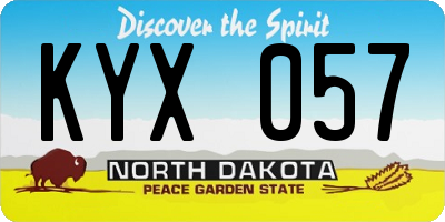 ND license plate KYX057