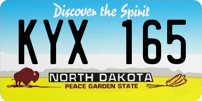 ND license plate KYX165