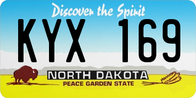 ND license plate KYX169