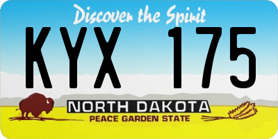 ND license plate KYX175