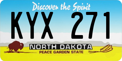 ND license plate KYX271