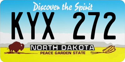 ND license plate KYX272