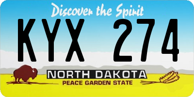 ND license plate KYX274