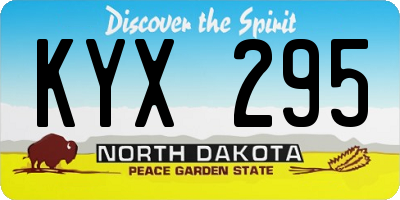 ND license plate KYX295
