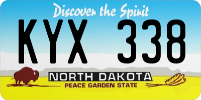 ND license plate KYX338