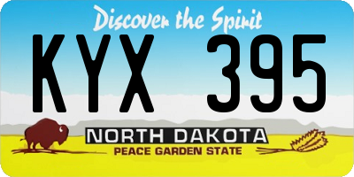 ND license plate KYX395