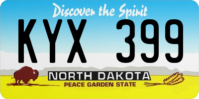 ND license plate KYX399