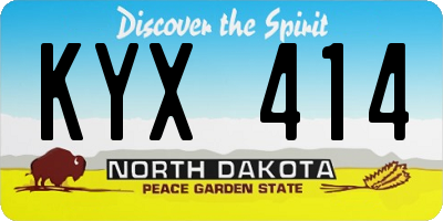 ND license plate KYX414